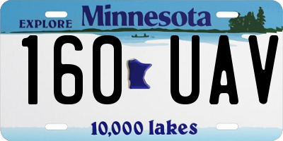 MN license plate 160UAV