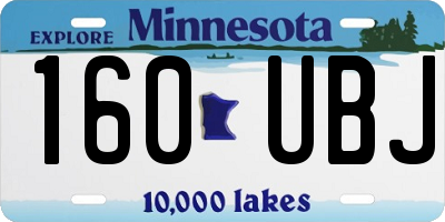 MN license plate 160UBJ