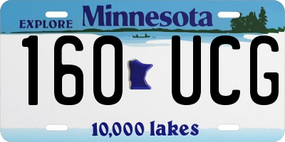 MN license plate 160UCG