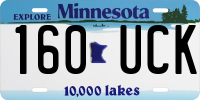 MN license plate 160UCK