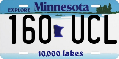 MN license plate 160UCL