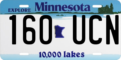 MN license plate 160UCN