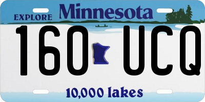 MN license plate 160UCQ