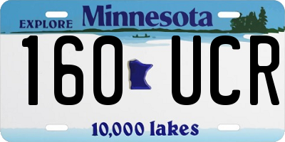 MN license plate 160UCR