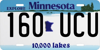 MN license plate 160UCU