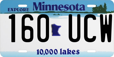 MN license plate 160UCW