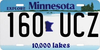 MN license plate 160UCZ
