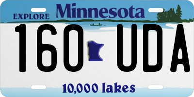 MN license plate 160UDA