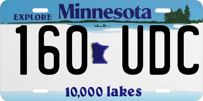 MN license plate 160UDC