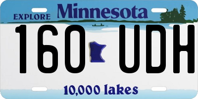MN license plate 160UDH