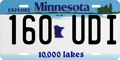 MN license plate 160UDI