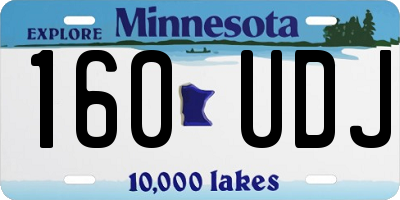 MN license plate 160UDJ