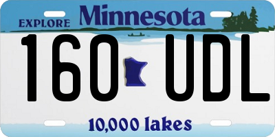 MN license plate 160UDL