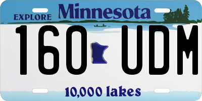 MN license plate 160UDM