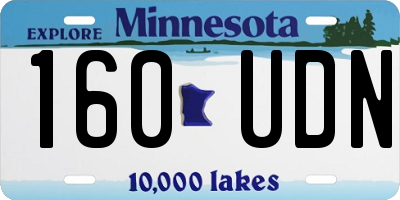 MN license plate 160UDN