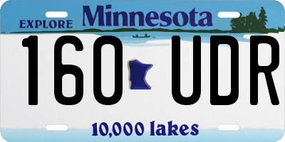 MN license plate 160UDR