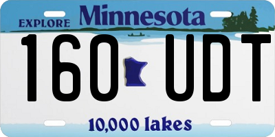 MN license plate 160UDT