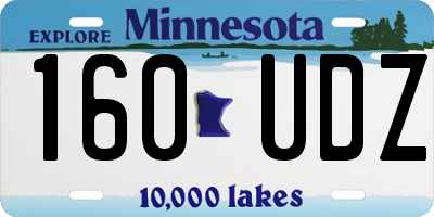 MN license plate 160UDZ