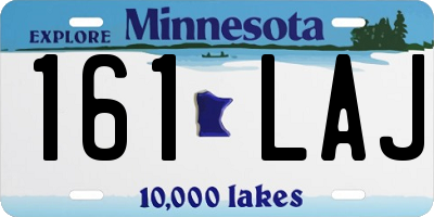 MN license plate 161LAJ