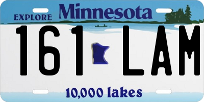MN license plate 161LAM