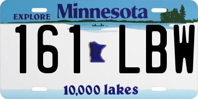MN license plate 161LBW