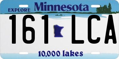 MN license plate 161LCA