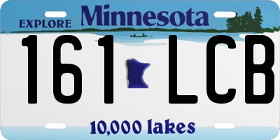 MN license plate 161LCB
