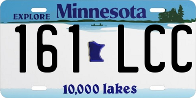 MN license plate 161LCC