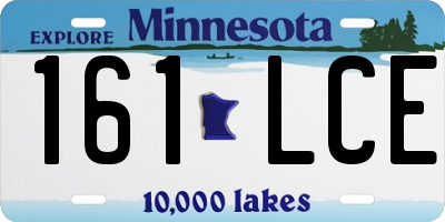 MN license plate 161LCE