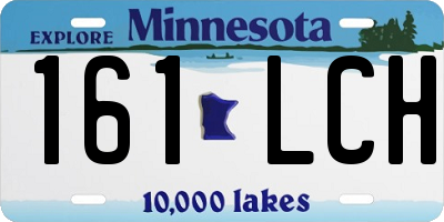 MN license plate 161LCH