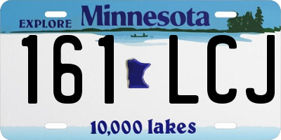 MN license plate 161LCJ
