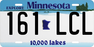 MN license plate 161LCL