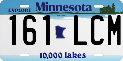 MN license plate 161LCM