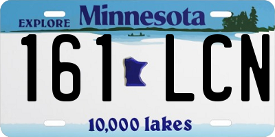 MN license plate 161LCN