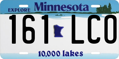 MN license plate 161LCO