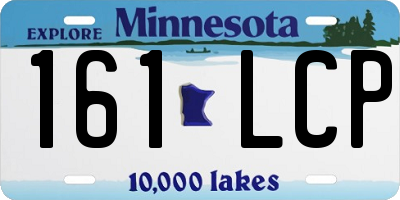 MN license plate 161LCP