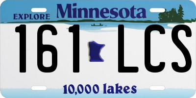 MN license plate 161LCS