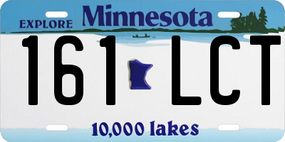MN license plate 161LCT