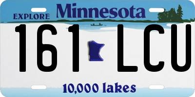 MN license plate 161LCU