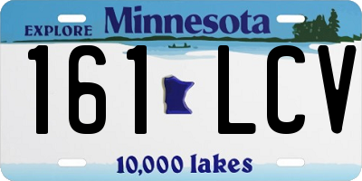 MN license plate 161LCV