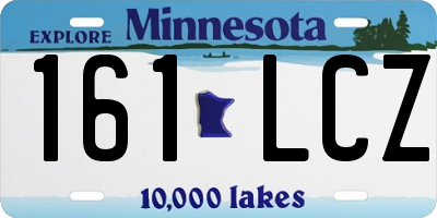 MN license plate 161LCZ