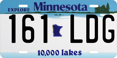 MN license plate 161LDG