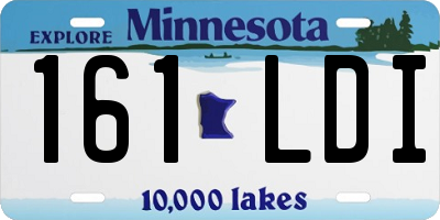 MN license plate 161LDI