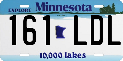MN license plate 161LDL