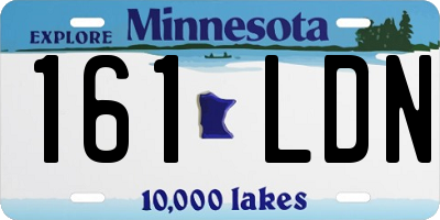 MN license plate 161LDN