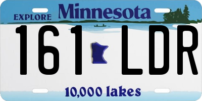 MN license plate 161LDR