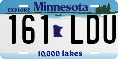 MN license plate 161LDU