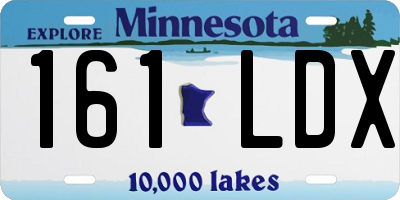 MN license plate 161LDX