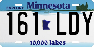 MN license plate 161LDY