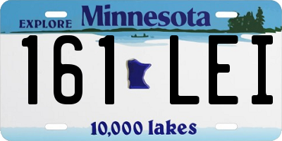 MN license plate 161LEI
